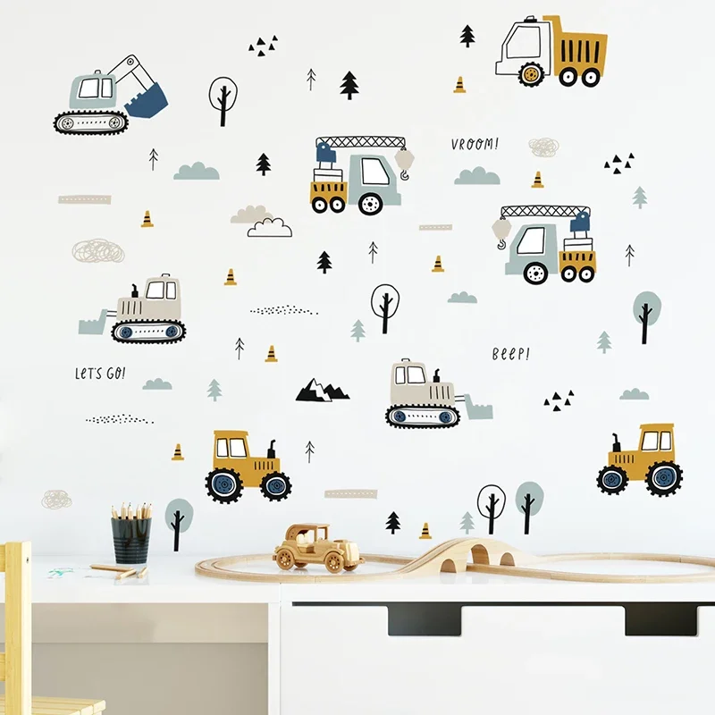 Hand Drawn Cute Cars Cargo Tru - Baby Nursery Products บทวิจารณ์และราคา