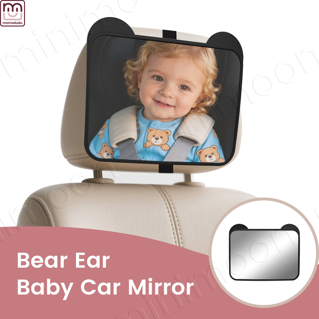 Cute Bear-Ear Car Seat Mirror, - Wearable Baby Monitor บทวิจารณ์และราคา