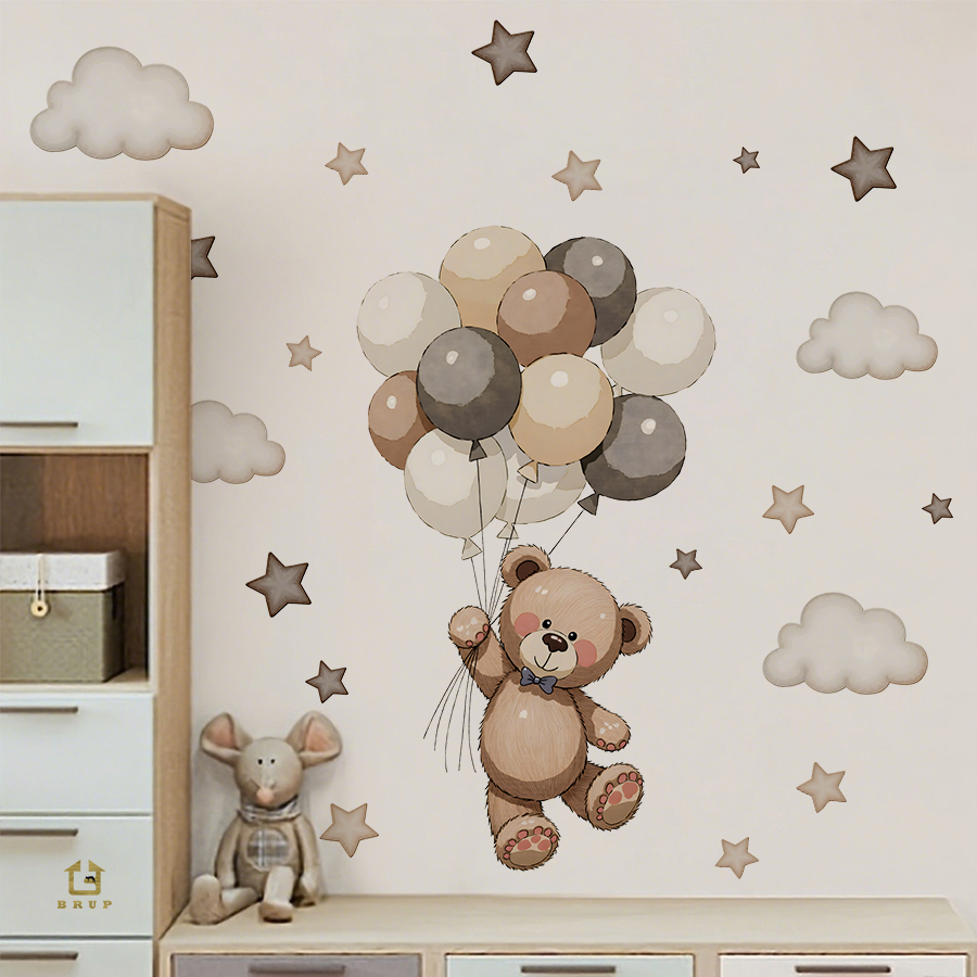 Adorable Teddy Bear Wall Decal - Baby Nursery Products บทวิจารณ์และราคา