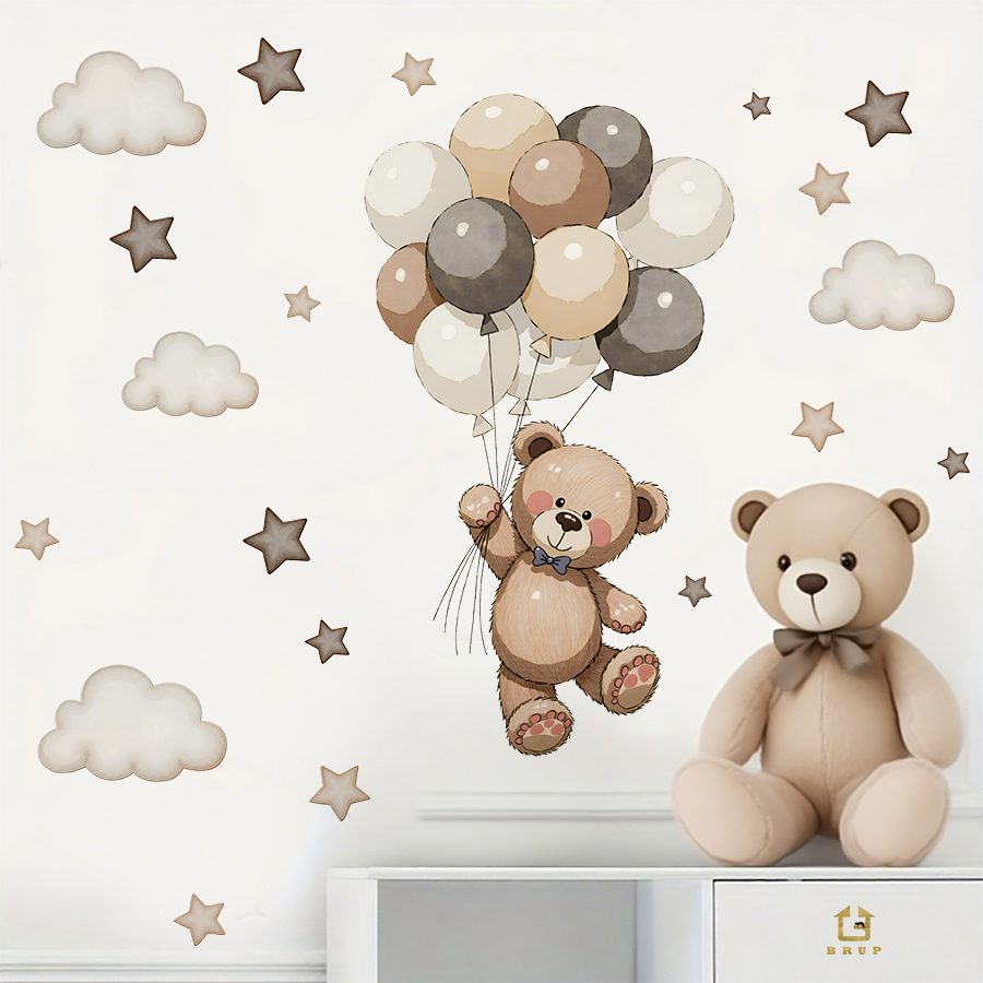 Adorable Teddy Bear Wall Decal - Baby Nursery Products บทวิจารณ์และราคา