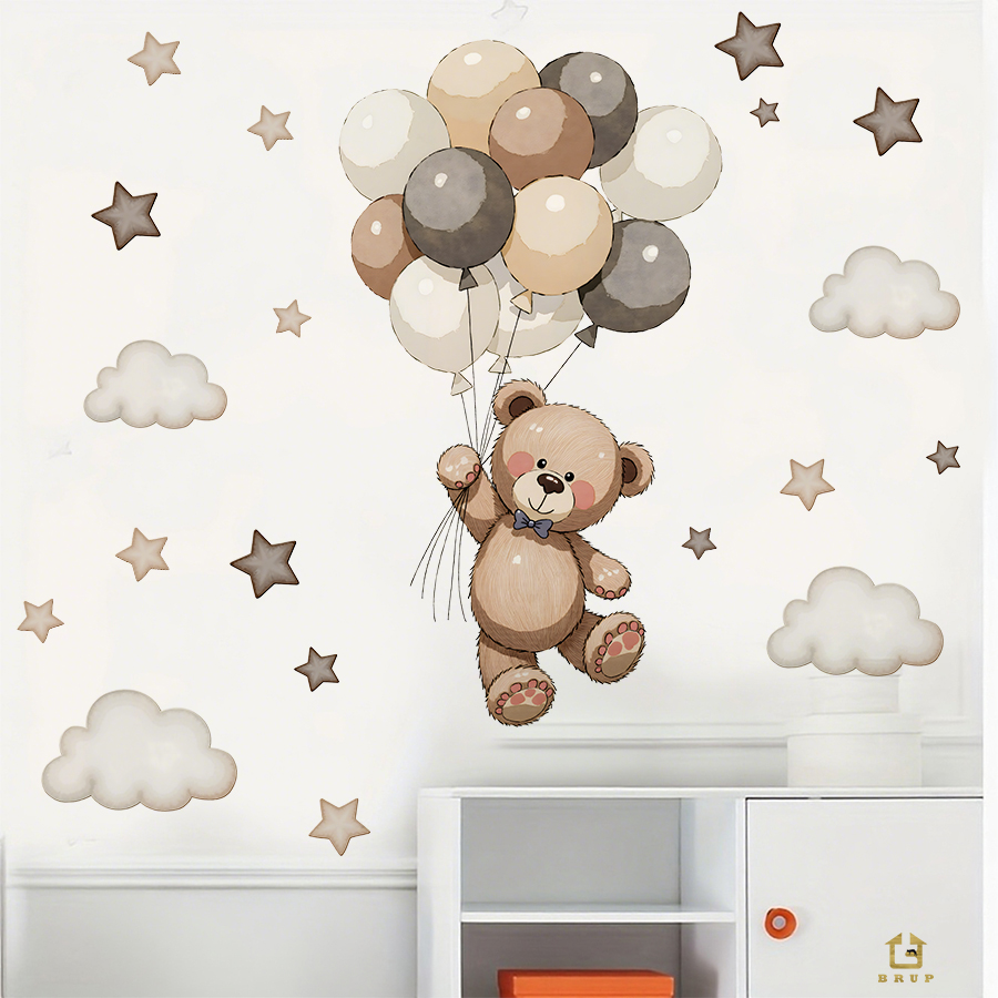 Adorable Teddy Bear Wall Decal - Baby Nursery Products บทวิจารณ์และราคา