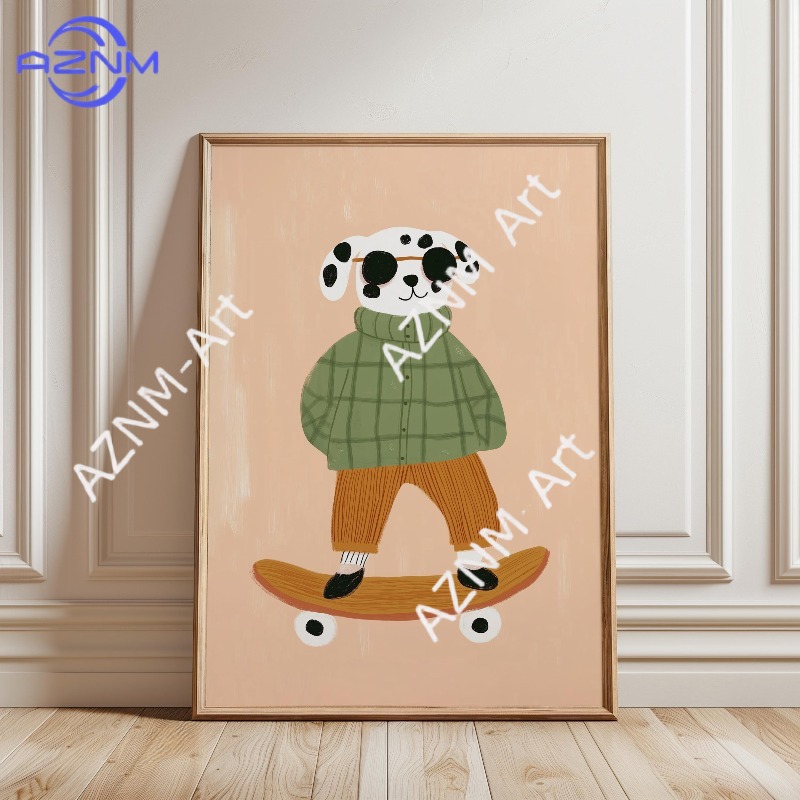 1PC Funny Animal Skateboarding - Baby Nursery Products บทวิจารณ์และราคา