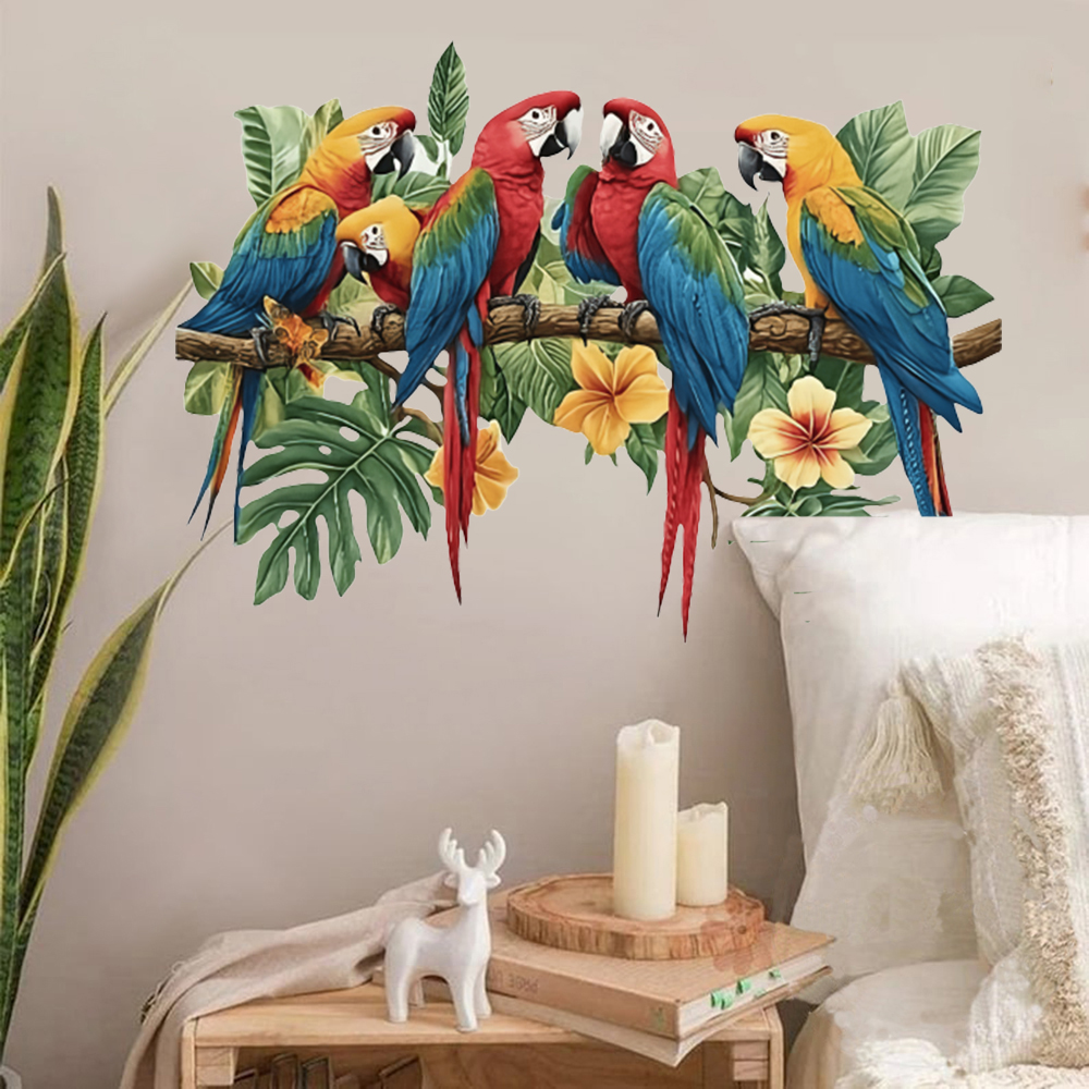 3Pcs Parrots on Branch Wall St - Baby Nursery Products บทวิจารณ์และราคา
