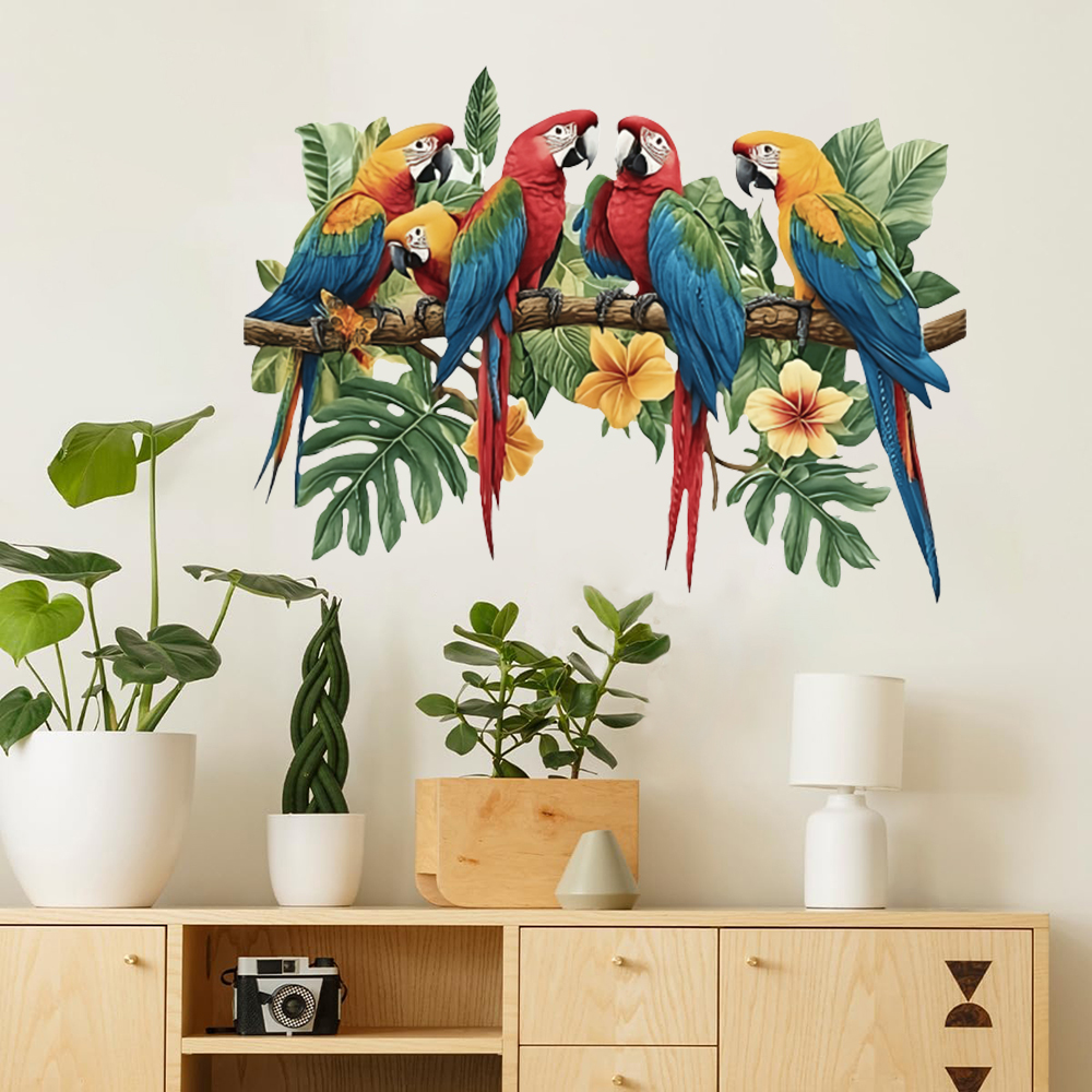 3Pcs Parrots on Branch Wall St - Baby Nursery Products บทวิจารณ์และราคา