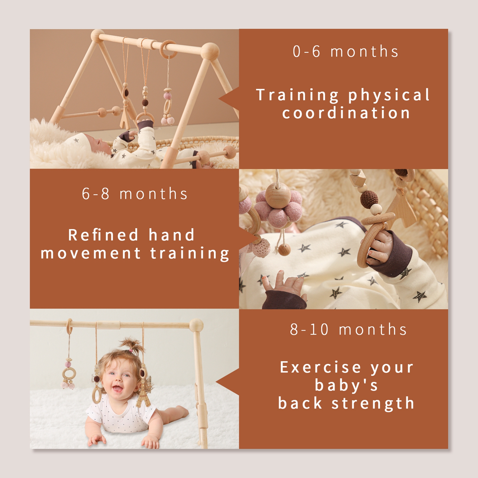 Baby Wooden Toys Play Gym Ordi - Baby Nursery Products บทวิจารณ์และราคา