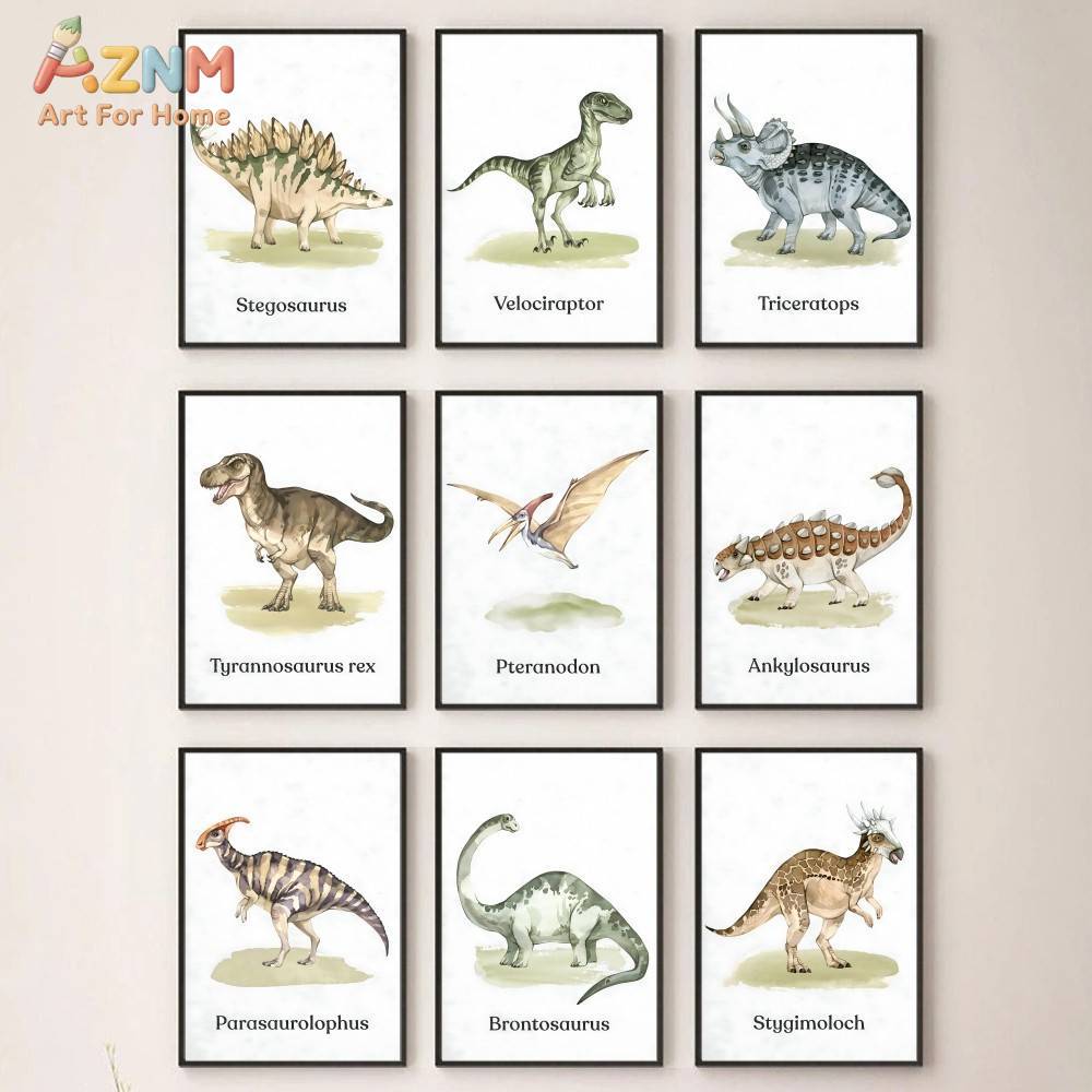 AZNM Cute Cartoon Animal Canva - Baby Nursery Modern บทวิจารณ์และราคา