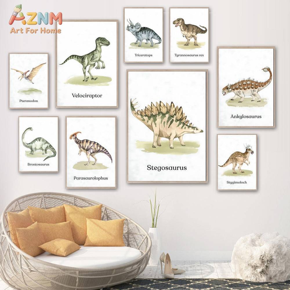 AZNM Cute Cartoon Animal Canva - Baby Nursery Modern บทวิจารณ์และราคา