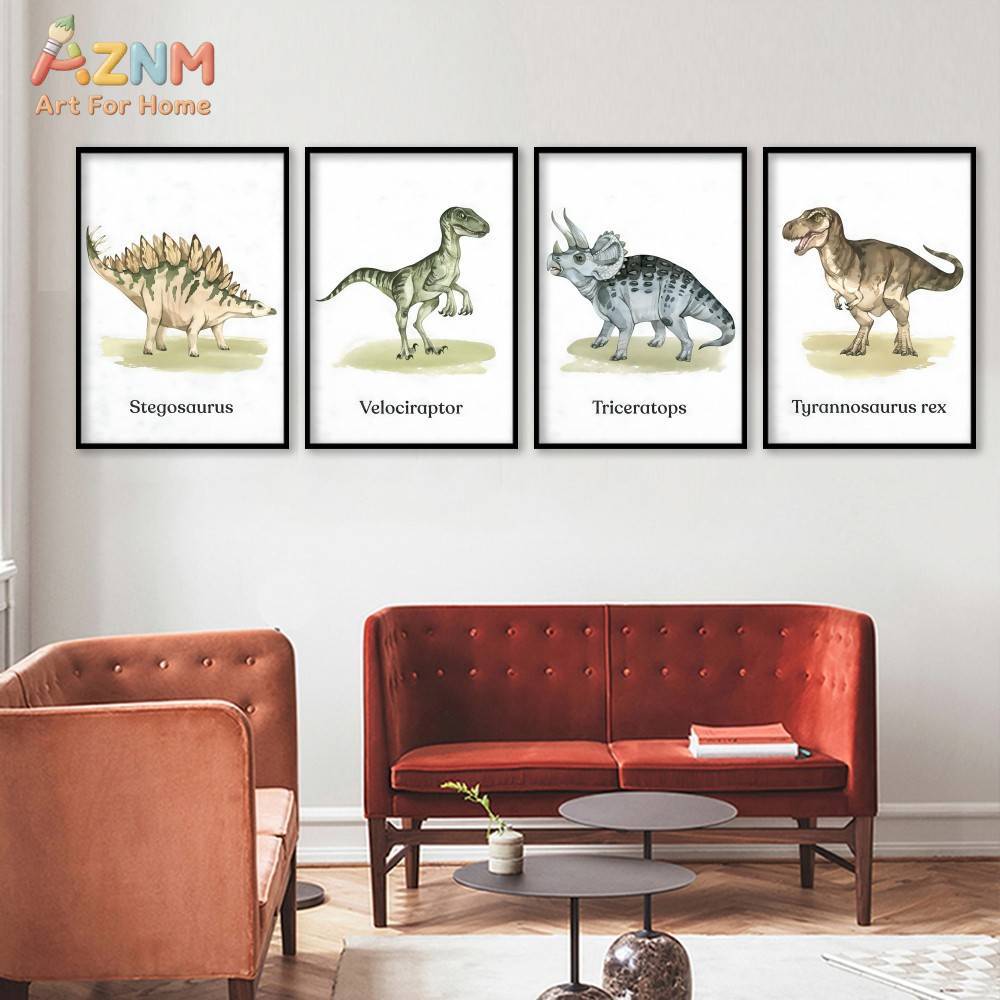 AZNM Cute Cartoon Animal Canva - Baby Nursery Modern บทวิจารณ์และราคา