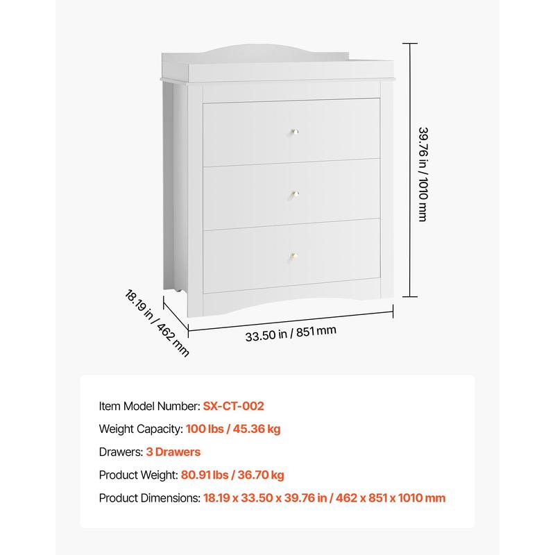 Changing Table Dresser, Baby D - Baby Nursery Modern บทวิจารณ์และราคา