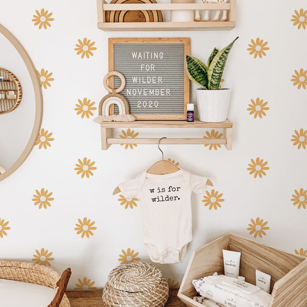 Yellow Daisy Wall Stickers for - Baby Nursery Yellow Walls บทวิจารณ์และราคา