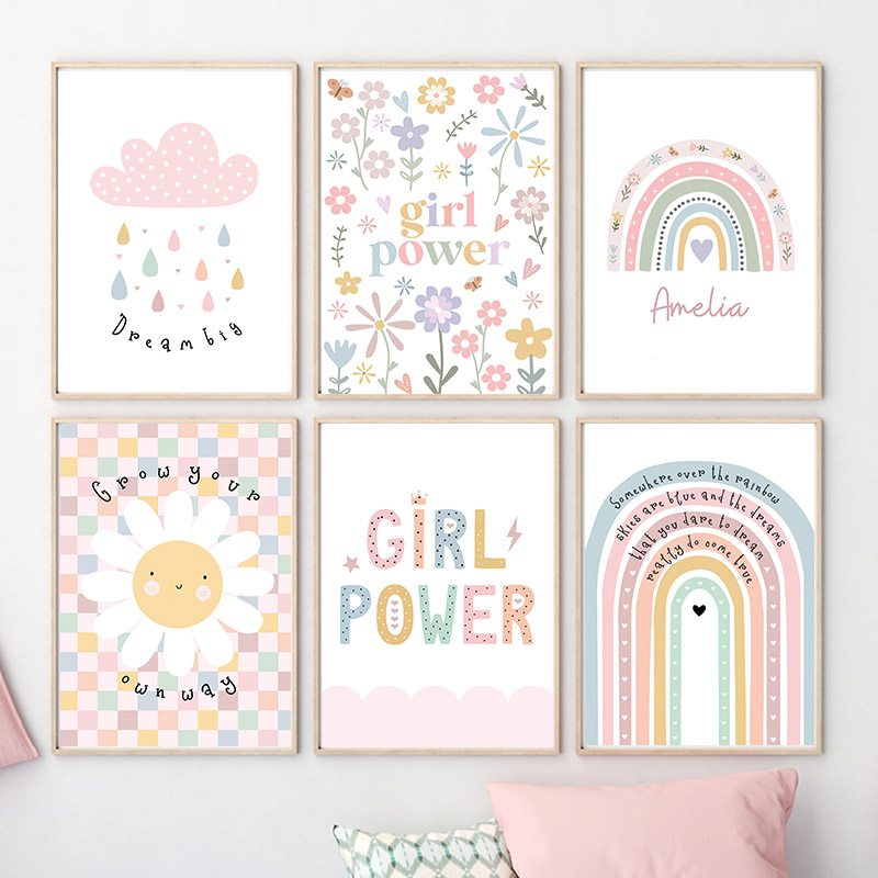 Sun Flower Rainbow Cloud Heart - Baby Nursery Modern บทวิจารณ์และราคา