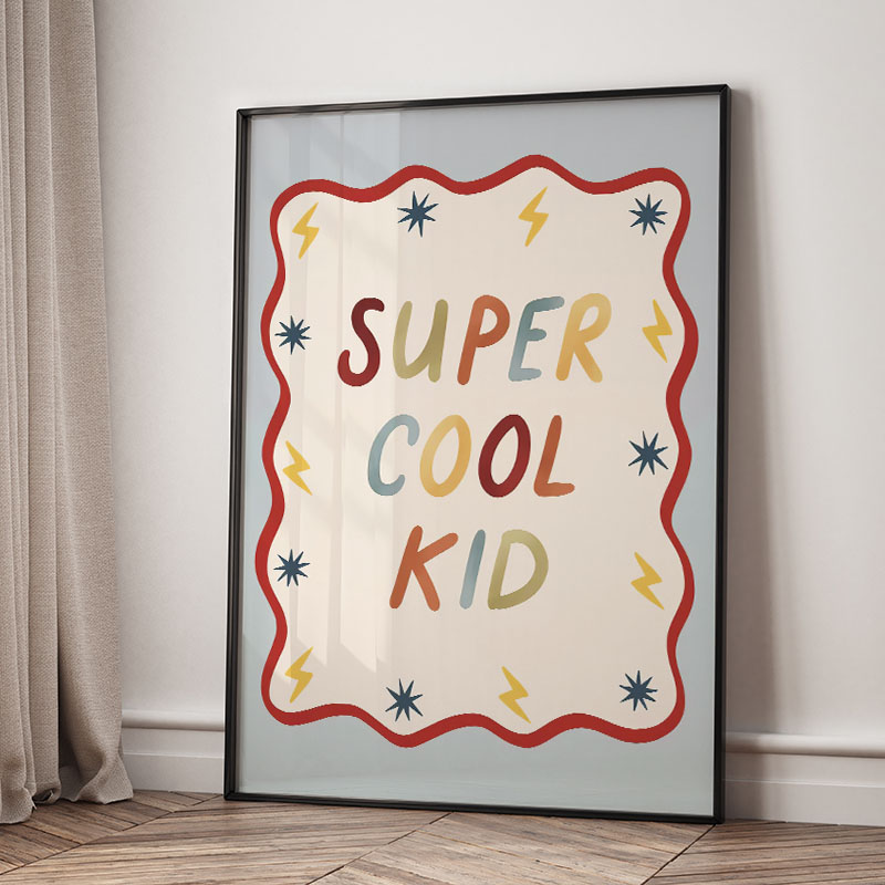 Funny Cartoon Super Cool Kid N - Baby Nursery Modern บทวิจารณ์และราคา