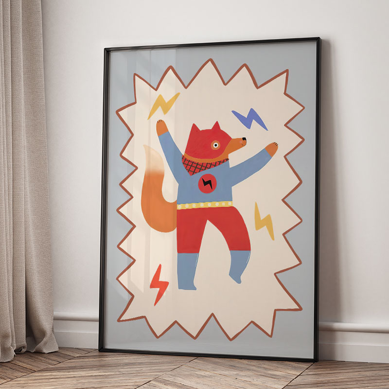 Funny Cartoon Super Cool Kid N - Baby Nursery Modern บทวิจารณ์และราคา